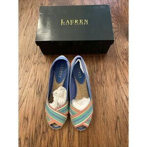 Ralph Lauren Multicolor‎ Espadrille Wedge Sandals Women's 7 B